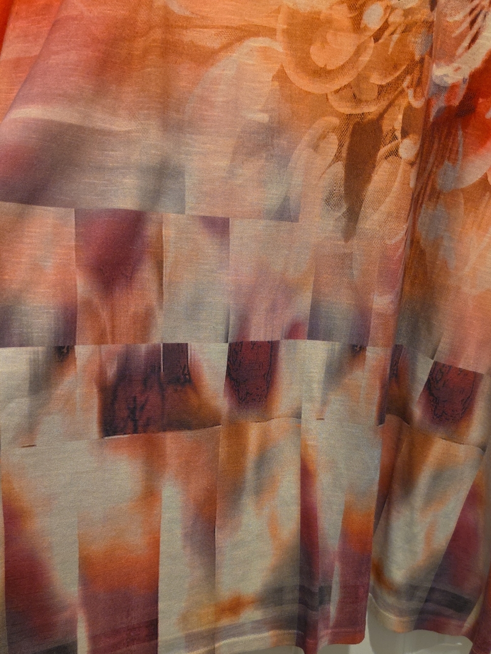 Catherines Floral Embellishef Caftan Tunic - Coral Peach 18/20W - Picture 5 of 5